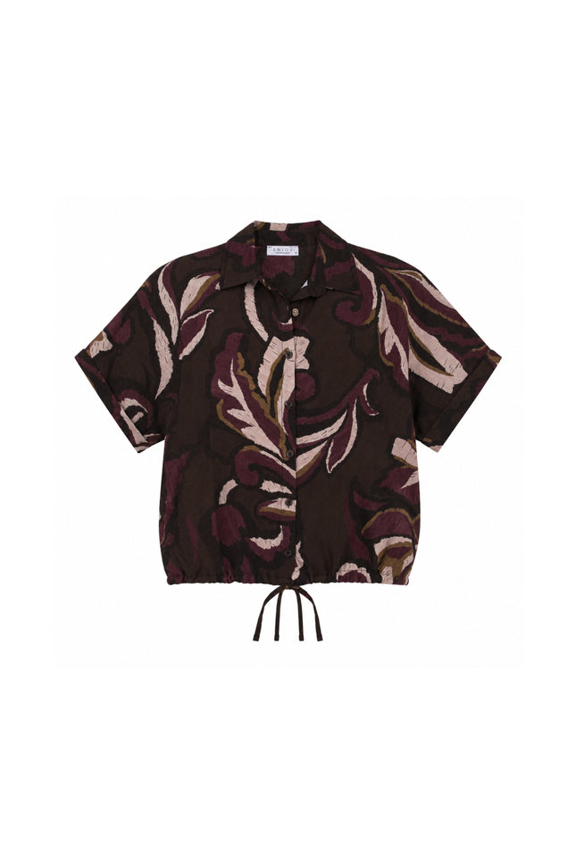 Blouse Strik Bladprint Port 503645