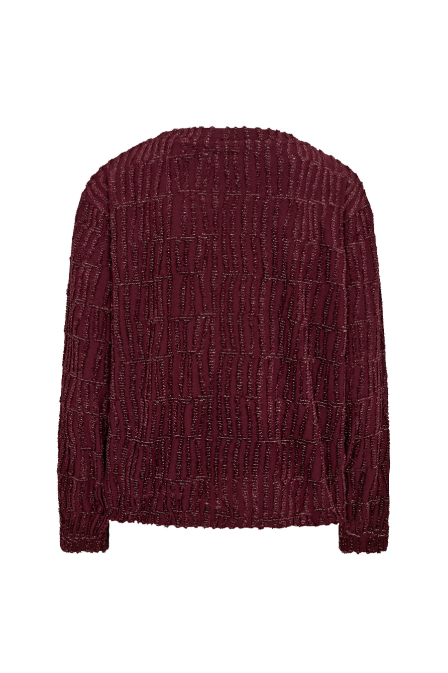 Lichte blauwe trui Fqmarisol Port Royale van Freequent met ronde hals en zachte katoenstof, gedragen door een model.
