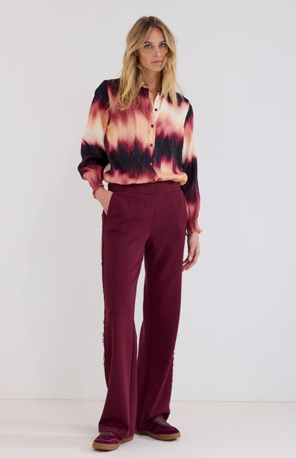 Blouse Autumn Tie Dye Print Pomegranate C19-21-301