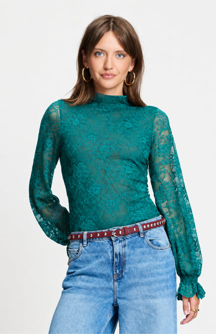 Top Ruby Lace Teal Green SP9832