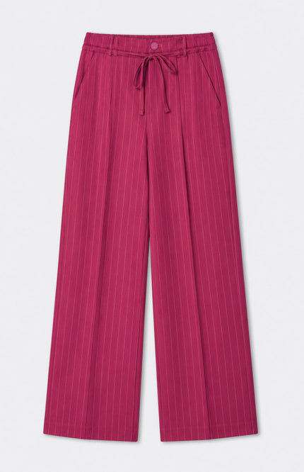 Broek Jess Striped Burgundy Red SP9756
