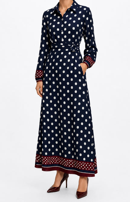Jurk Maxi Met Bolletjesprint D328L-P157