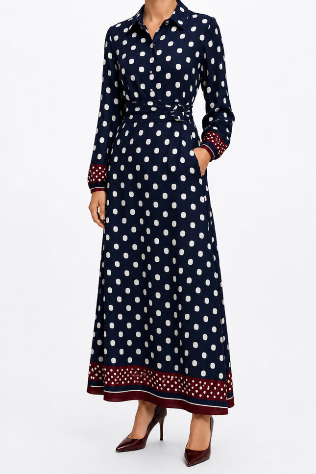 Jurk Maxi Met Bolletjesprint D328L-P157