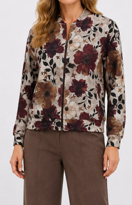 Bomber Bloemprint Camel 183680
