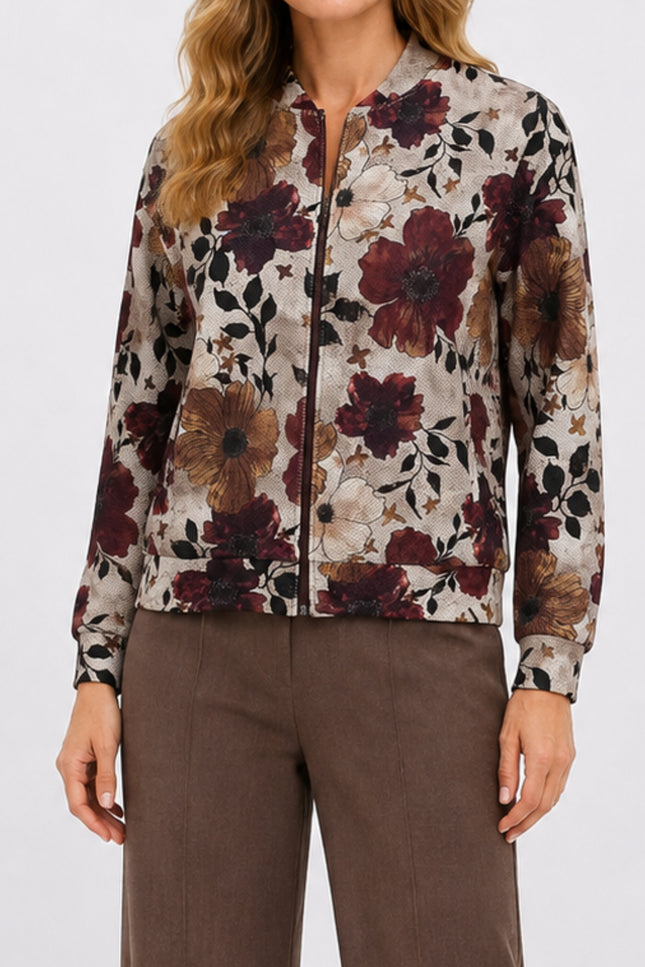 Bomber Bloemprint Camel 183680