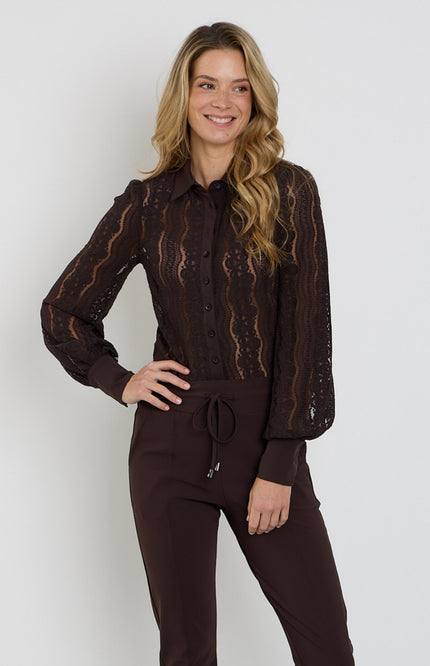 Travel Blouse Kant Espresso 202352