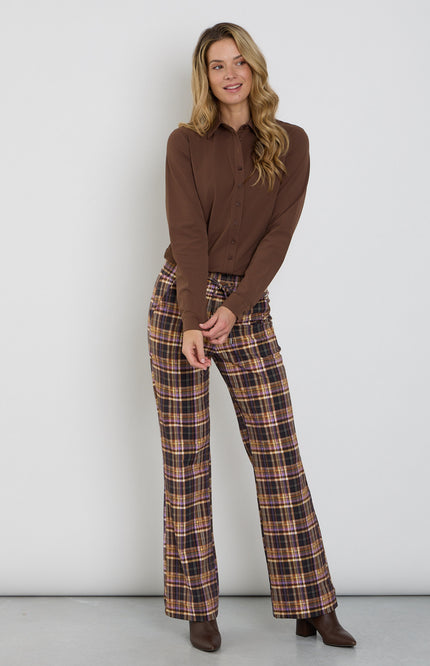 Heavy Travel Broek Check Winter Purple 202136