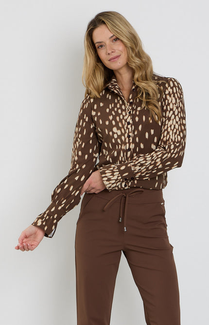 Travel Blouse Bambi Print Chestnut 202108