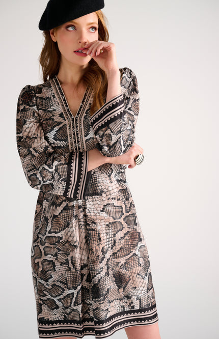 Jurk Met Slangenprint D602-P176