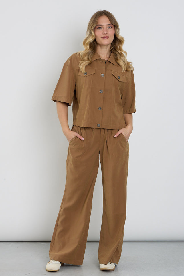 Broek Wide Leg Camel 926171