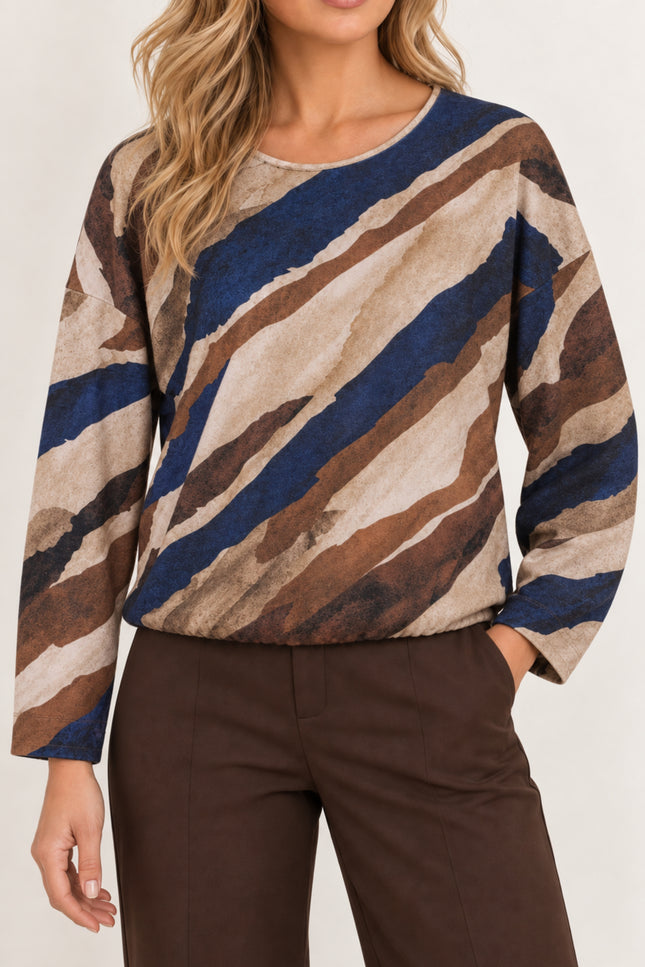 Sweater Cosy Allover Print Jeans 156980