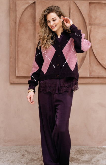 Vest Berber Deep Plum CA132