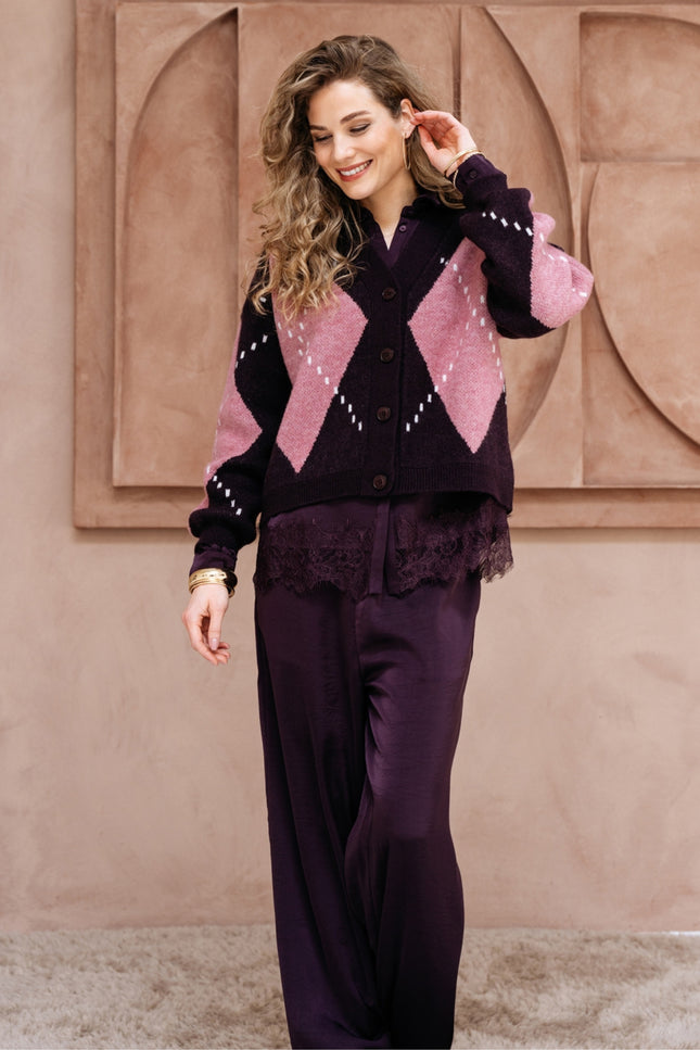 Vest Berber Deep Plum CA132
