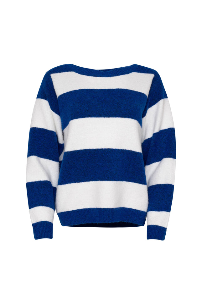 Trui Zelene White Blue Stripe