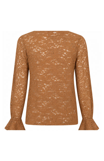 Top Flared Cuff Lace Cinnamon C36-22-401