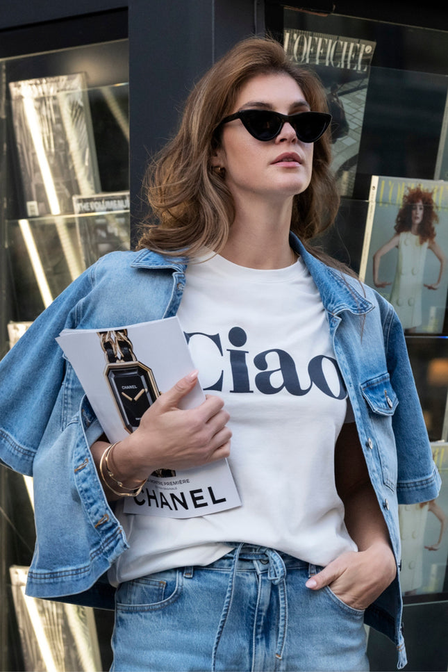 T-shirt Ciao Offwhite Navy