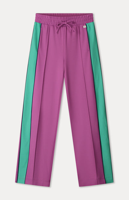 POM Amsterdam Broek Colourblock Wild Purple SP9455 Stretchshop.nl