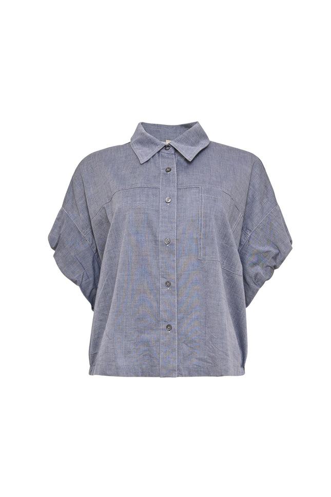Maicazz Blouse Sindy Jeans Blue Stretchshop.nl