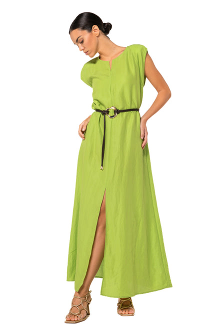 Caroline Biss Jurk Maxi Lime 1117-66 Stretchshop.nl