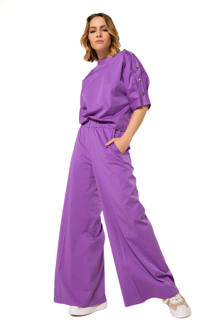 Caroline Biss Broek Palazzo Lavander 1508-41 Stretchshop.nl