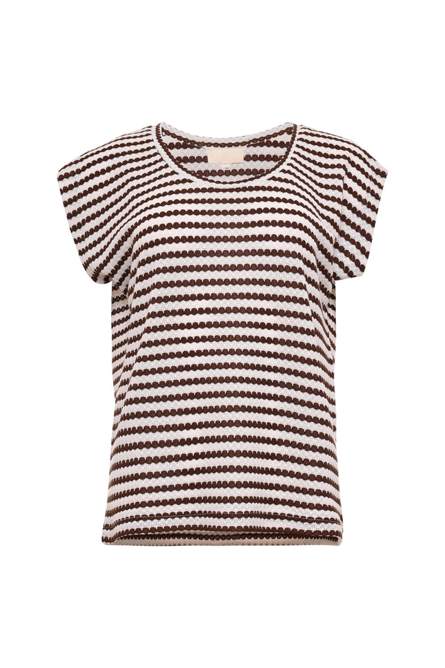 Maicazz Top Tanya Stripe Choco Stretchshop.nl