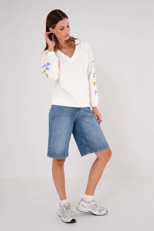 Maicazz Sweater Talan Offwhite Colour Stretchshop.nl
