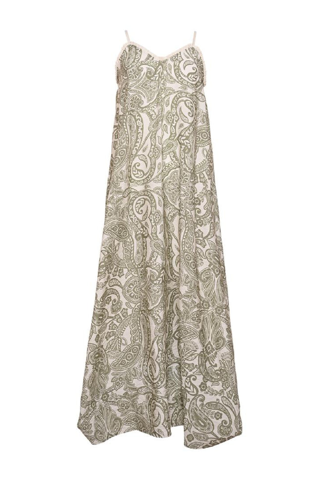 Maicazz Jurk Tolore Olive Paisley Stretchshop.nl