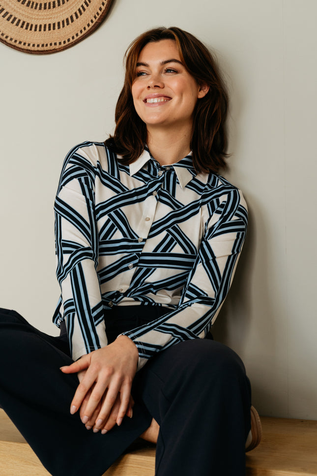 Blouse Lotte Line Chambray blue BL418