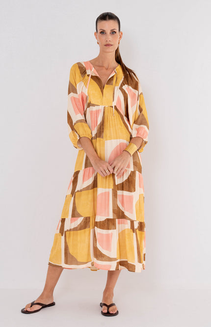 Maicazz Jurk Frouke Boho Geo Stretchshop.nl