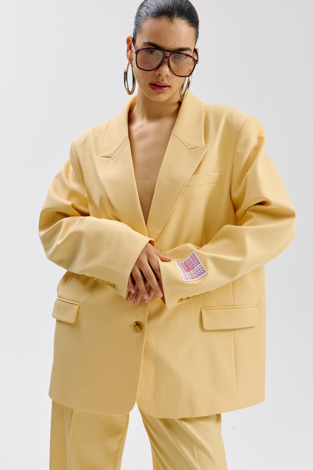 Harper & Yve Blazer Anna Light Yellow SS6N222 Stretchshop.nl