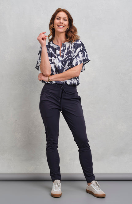 Zoso Blouse Rachel Navy 262 Stretchshop.nl