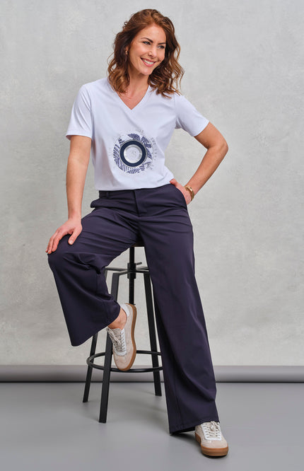 Zoso Travel Broek Miriam Navy 262 Stretchshop.nl