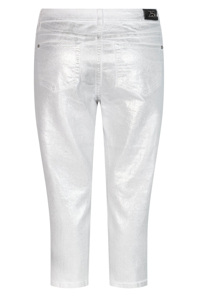 Short capri jeans white maggy242