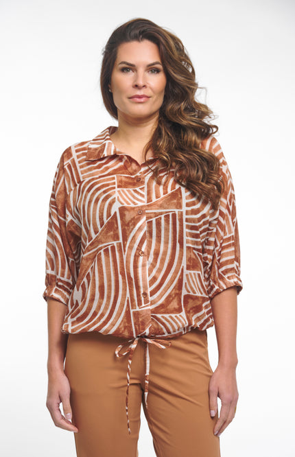Zoso Blouse Coline Summer Camel 262 Stretchshop.nl