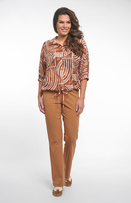 Zoso Blouse Coline Summer Camel 262 Stretchshop.nl