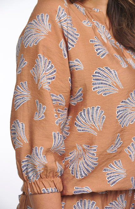 Zoso Blouse Lydia Summer Camel 262 Stretchshop.nl