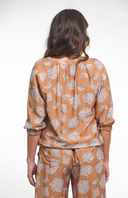 Zoso Blouse Lydia Summer Camel 262 Stretchshop.nl