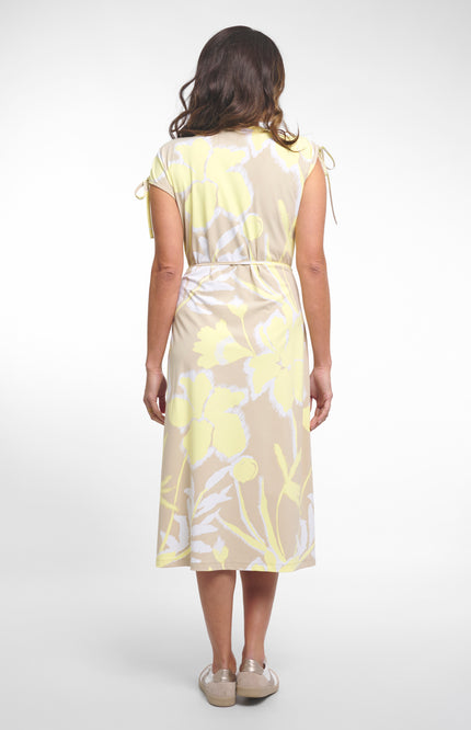 Zoso Travel Jurk Fanny Sand Yellow 262 Stretchshop.nl