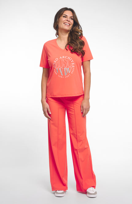 Zoso Travel Broek Beau Coral 262 Stretchshop.nl