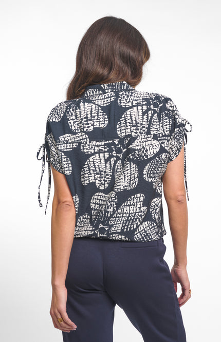 Zoso Blouse Charly Navy 262 Stretchshop.nl