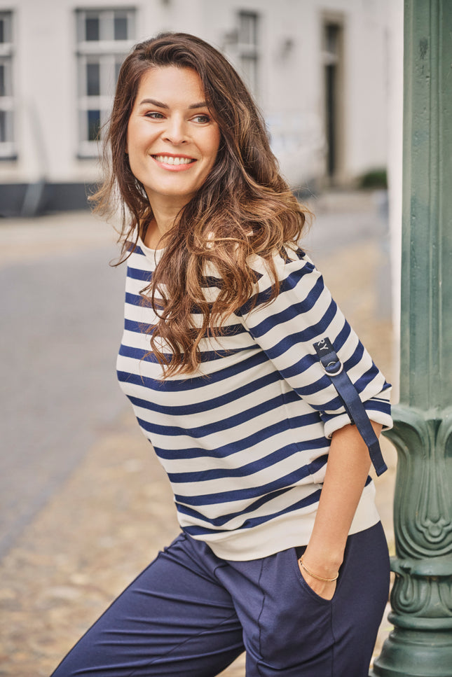 Zoso Sweater Manon Kit Night Blue 261 Stretchshop.nl