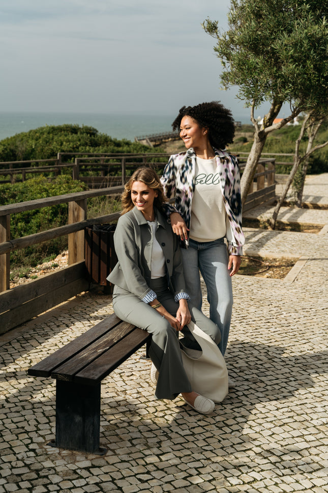 &Co woman Blazer Cameron Khaki BZ160 Stretchshop.nl