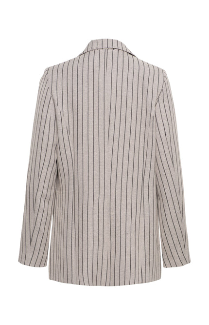 &Co woman Blazer Marina Stripe Sand Multi BZ169 Stretchshop.nl