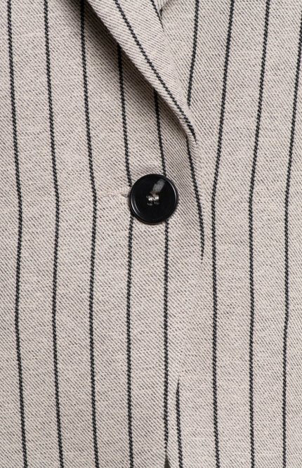 &Co woman Blazer Marina Stripe Sand Multi BZ169 Stretchshop.nl