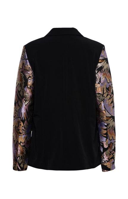 &Co woman Blazer Paree Black Multi BZ176 Stretchshop.nl