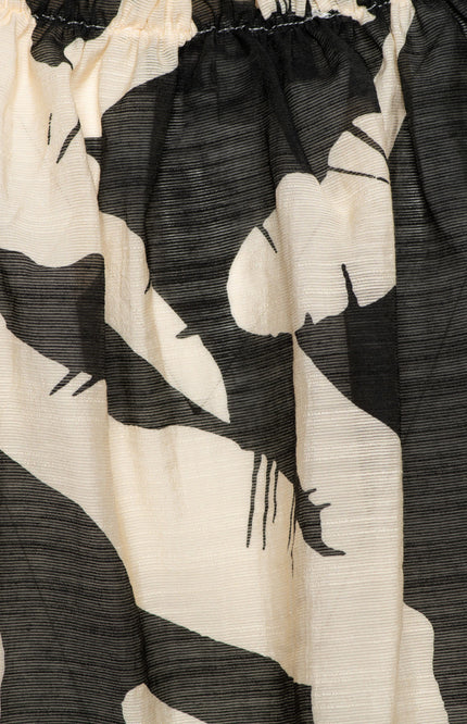 &Co woman Blouse Acha Banana Leaf Black Multi BL378 Stretchshop.nl