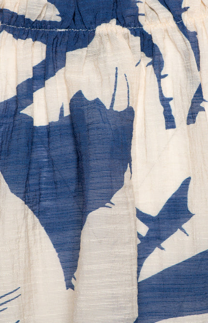 &Co woman Blouse Acha Banana Leaf Cobalt Multi BL378 Stretchshop.nl