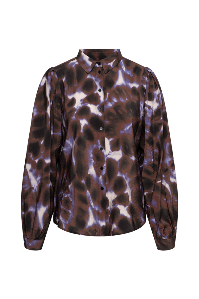 &Co woman Blouse Avin Purple Tie-Dye Iris Multi BL386 Stretchshop.nl