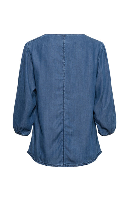 &Co woman Blouse Jennifer Indigo BL346 Stretchshop.nl
