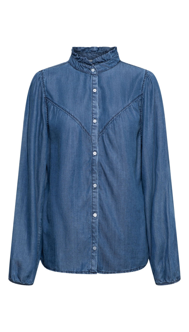 &Co woman Blouse Joy Indigo BL345 Stretchshop.nl